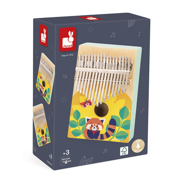 Kalimba drewniana - instrument muzyczny Gioia, dla dzieci, 3 lata+, Janod