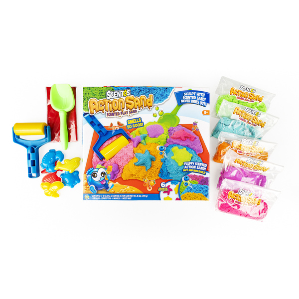 Pachnący Piasek Kinetyczny - Zestaw z akcesoriami, 3 lata+, Scentos
