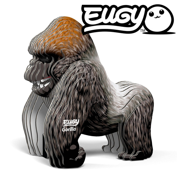 Układanka Puzzle 3D Goryl - zestaw kreatywny dla dzieci 6 lat+, Eugy