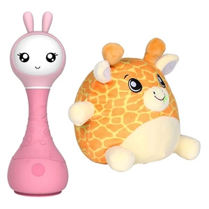 Zabawki interaktywne - Króliczek Smarty Bunny - różowy, 0 m+, Alilo