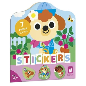 Zestaw kreatywny - książeczka z naklejkami Ogród , dla dzieci, 18 m+, Janod