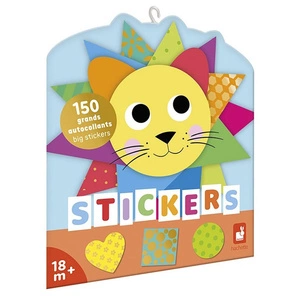 Zestaw kreatywny - naklejki Figury geometryczne, dla dzieci, 18 m+, Janod