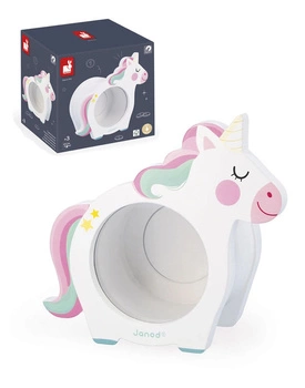 Skarbonka drewniana Jednorożce, dla dzieci, na prezent, 3 lata+, Janod