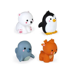 Zestaw figurek do kąpieli 4 zwierzątka polarne 10 m+, Janod