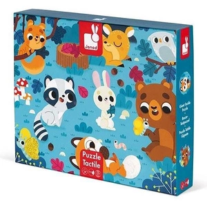 Puzzle sensoryczne 20 elementów Leśne zwierzęta, Janod