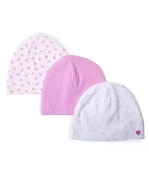 Sinsay Czapki dziewczęce 3-pak, gładka i w serduszka