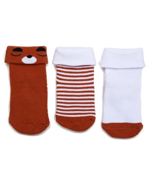 Sinsay Skarpetki chłopięce frotte, gładkie, w paski i ze śpiącym misiem, 3-pak