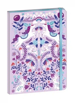 Notatnik na gumkę - zestaw kreatywny, Jednorożce Kraina snów, 6+, Janod