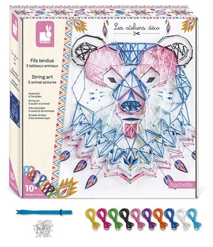 Zestaw kreatywny Przeplatanka 3D String art Zwierzęta 10+, Janod