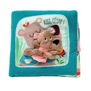 Książeczka z mini-pacynką na palec wielofunkcyjna Buziaki dla Cezara Niedźwiadek Cesar 12 m +, Lilliputiens