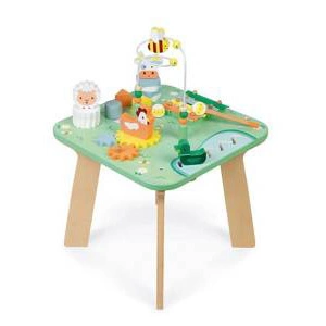 Wielofunkcyjny stolik edukacyjny drewniany Łąka 12 m+, Janod