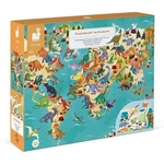 Puzzle edukacyjne z figurkami 3D Dinozaury 200 elementów 6+, Janod