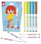 Zestaw kreatywny - Flamastry pędzelkowe 10 kolorów, 3 lata+, Janod