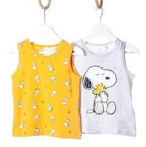 H&M Bluzka / t-shirt chłopięca koszulki bez rękawów, z motywem z bajki Snoopy, 2-pak