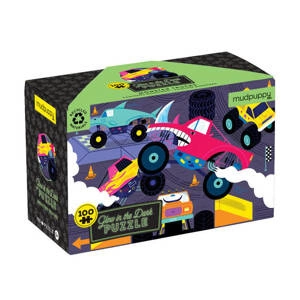 Puzzle świecące w ciemności 100 el. Monster trucki 5+, Mudpuppy