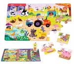 Puzzle interaktywne, dźwiękowe, Robot Robby, Farma i Las, Dumel Discovery