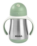 Bidon termiczny termobutelka ze słomką 250 ml Sage green, Beaba