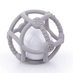 Gryzak na Ząbkowanie z Grzechotką Szary - Piłka dla dzieci 3 m+, Giligums