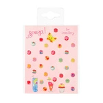 Kolczyki samoprzylepne dla dziewczynki, Owoce 29 szt., 4 lata+, Souza!