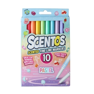 Pachnące Flamastry - Pastelowe, zestaw 10 szt., dla dzieci 3 lata+, Scentos