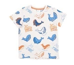 H&M Bluzka / t-shirt chłopięca t-shirt, we wieloryby, z krótkim rękawem