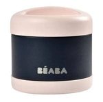 Pojemnik - termos obiadowy ze stali nierdzewnej z hermetycznym zamknięciem duży 500 ml light pink/night blue, Beaba